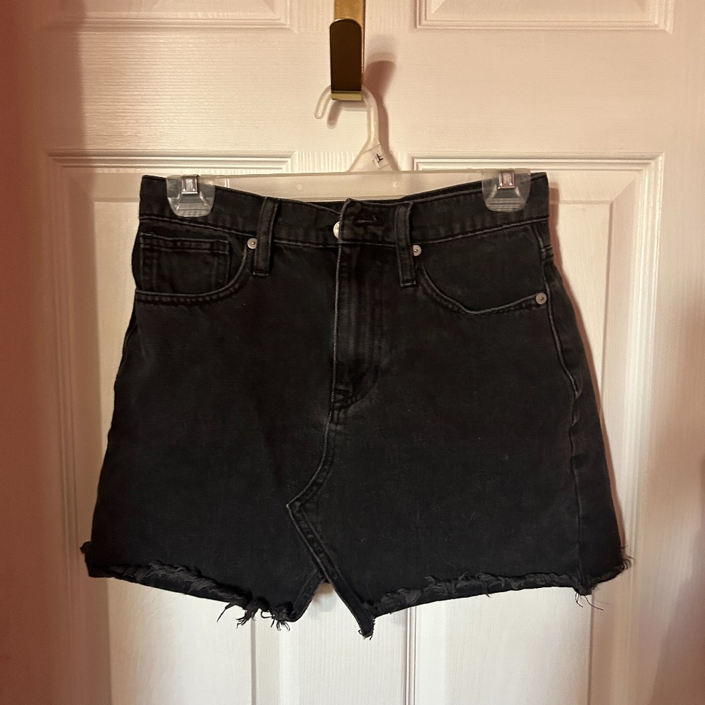 MADEWELL SIZE 25 WOMENS SKIRT BLACK VINTAGE DISTRESSED SZ 25 PERFECT MINI SMALL